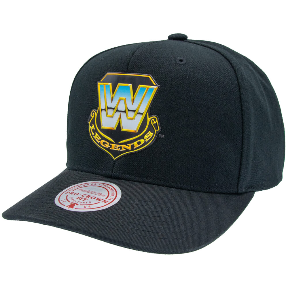 WWE Legends Wrestlemania Pro Crown Snapback Mitchell & Ness Black