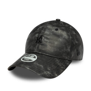 New York Yankees Womens Worn PU Leather MLB 9TWENTY Strapback New Era Black