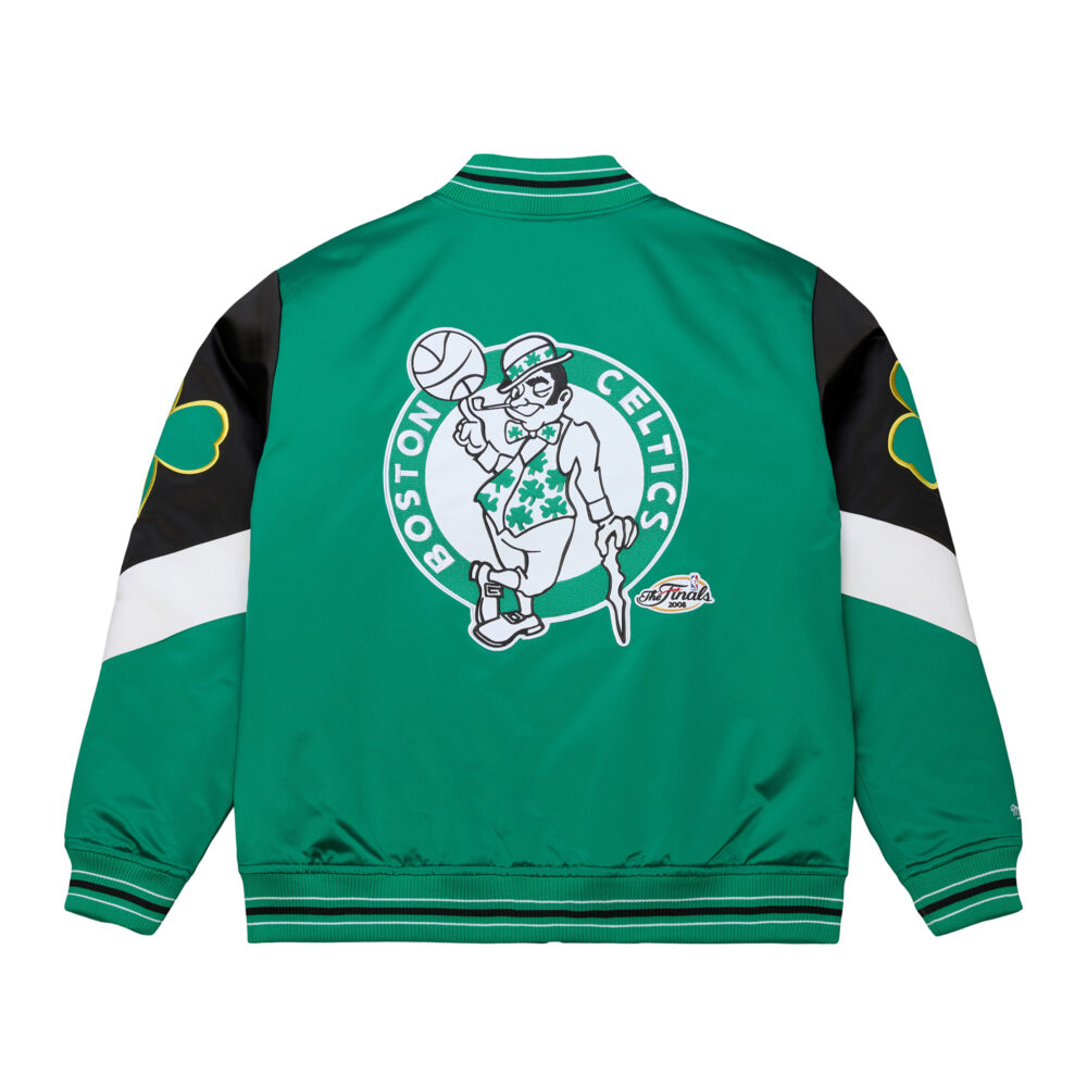 Boston Celtics NBA Throw It Back Heavyweight Satin Jacket Mitchell & Ness - Image 2