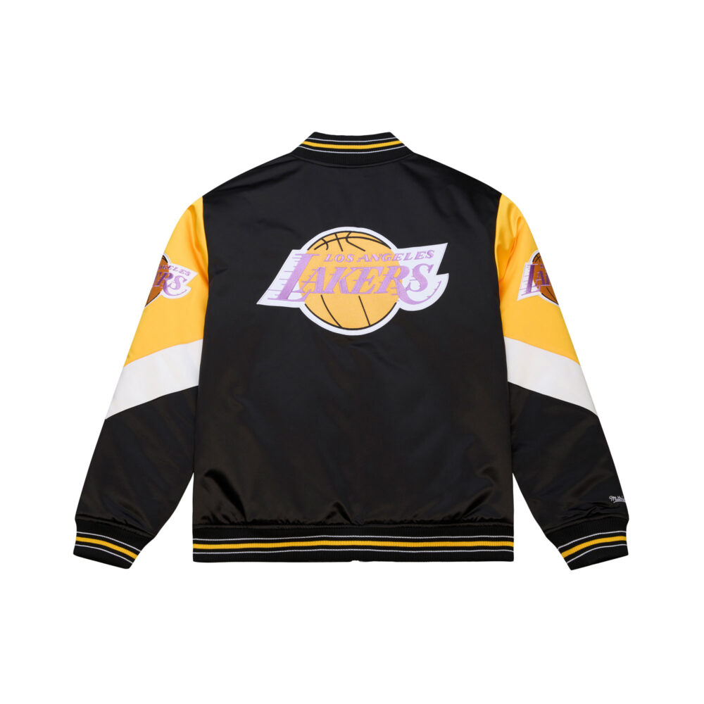 Los Angeles Lakers NBA Throw It Back Heavyweight Satin Jacket Mitchell & Ness - Image 2