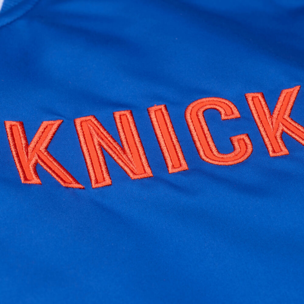 New York Knicks NBA Throw It Back Heavyweight Satin Jacket Mitchell & Ness - Image 6