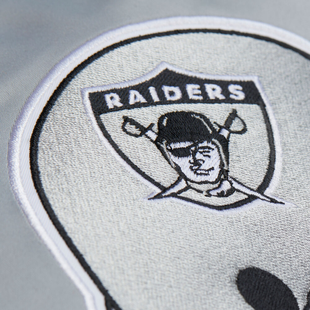 Las Vegas Raiders NFL Throw It Back Heavyweight Satin Jacket Mitchell & Ness - Afbeelding 6