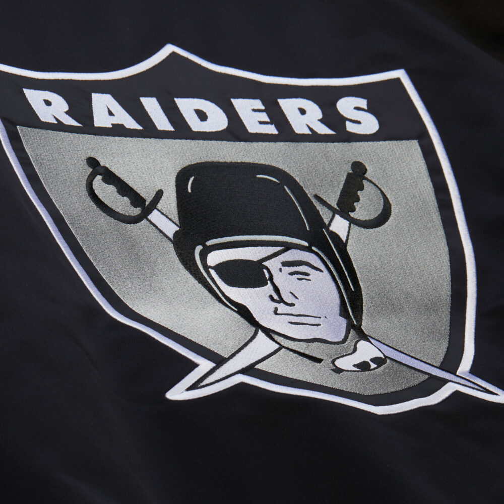 Las Vegas Raiders NFL Throw It Back Heavyweight Satin Jacket Mitchell & Ness - Afbeelding 4
