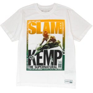 Shawn Kemp Seattle SuperSonics NBA Gradient Slam Tee Mitchell & Ness White